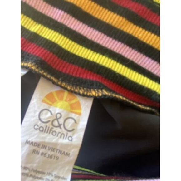 C&C California Women’s‎ Black Ultra Thin Black Athletic Sport Pant Sz Large - Picture 5 of 7